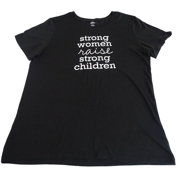 Celebrate Mothers Day Black Graphic Tee T-shirt Women Size L 12 14 Crew Neck - Picture 2 of 8